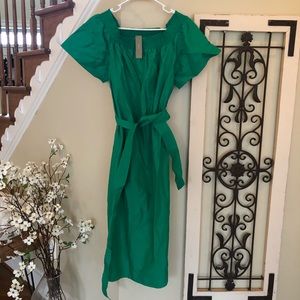 J crew green size 14 dress off the shoulders or up